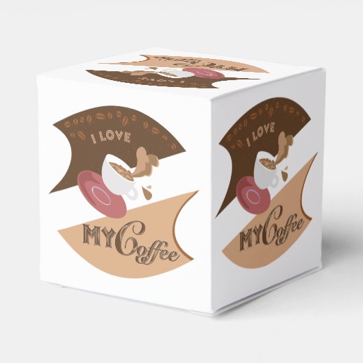 Ik hou van mijn koffieretro Java Bedankdoosjes (Achterkant)