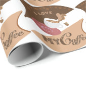 Ik hou van mijn koffieretro Java Cadeaupapier (Rol Hoek)