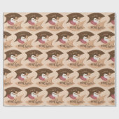 Ik hou van mijn koffieretro Java Cadeaupapier (Vlak)