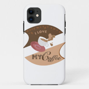 Ik hou van mijn koffieretro Java iPhone 11 Hoesje