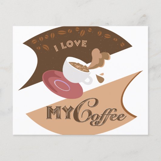 Ik hou van mijn koffieretro Java Flyer (Voorkant)