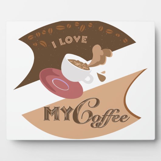 Ik hou van mijn koffieretro Java Fotoplaat (Voorkant)