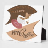 Ik hou van mijn koffieretro Java Fotoplaat (Zijkant)