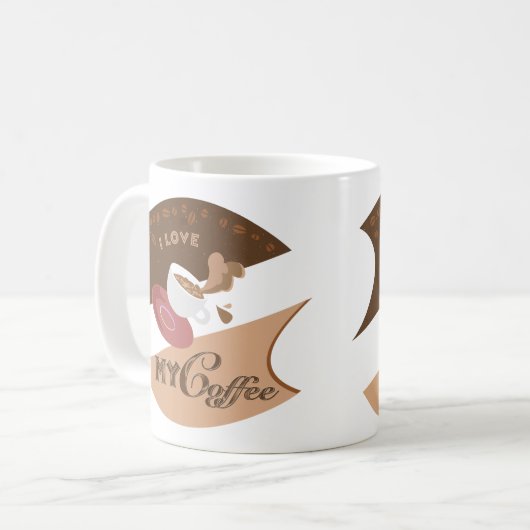 Ik hou van mijn koffieretro Java Koffiemok (Voorkant links)