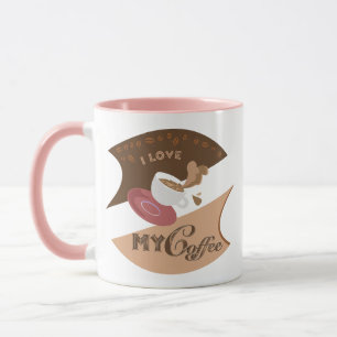 Ik hou van mijn koffieretro Java Mok