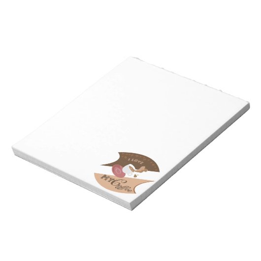 Ik hou van mijn koffieretro Java Notitieblok (Linkerzijde)