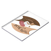 Ik hou van mijn koffieretro Java Notitieboek (Linkerzijde)