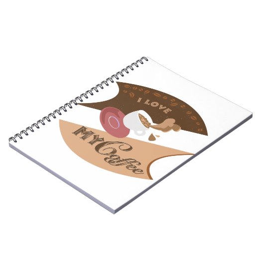 Ik hou van mijn koffieretro Java Notitieboek (Linkerzijde)