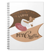 Ik hou van mijn koffieretro Java Notitieboek (Voorkant)