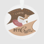 Ik hou van mijn koffieretro Java Ornament (achterkant)