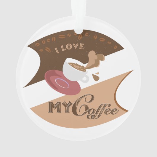 Ik hou van mijn koffieretro Java Ornament (achterkant)