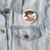 Ik hou van mijn koffieretro Java Ronde Button 5,7 Cm (In situ)