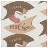 Ik hou van mijn koffieretro Java Stof (Close Up)