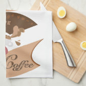 Ik hou van mijn koffieretro Java Theedoek (Quarter Fold)