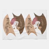 Ik hou van mijn koffieretro Java Theedoek (Horizontaal)