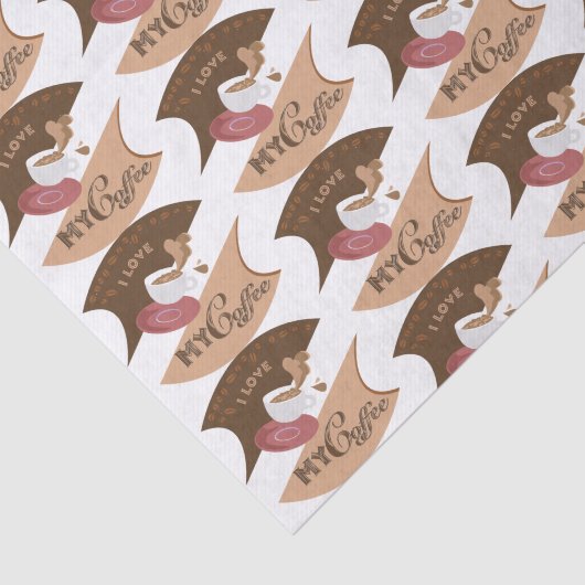 Ik hou van mijn koffieretro Java Tissuepapier (Detail)