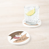 Ik hou van mijn koffieretro Java Zandsteen Onderzetter (Zijkant)