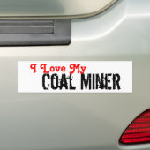 Ik hou van mijn kolenmijner bumpersticker (Op auto)