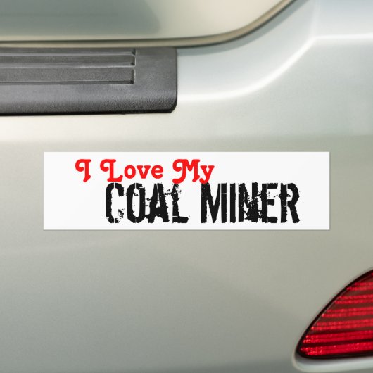 Ik hou van mijn kolenmijner bumpersticker (Op auto)