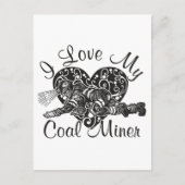 ik hou van mijn kolenmijnwerker briefkaart (Voorkant)