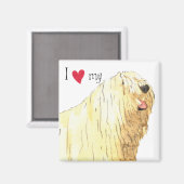 Ik hou van mijn Komondor Magneet (Voorkant / Achterkant)