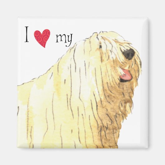 Ik hou van mijn Komondor Magneet (Voorkant)