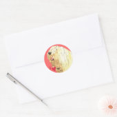 Ik hou van mijn Komondor Ronde Sticker (Envelop)