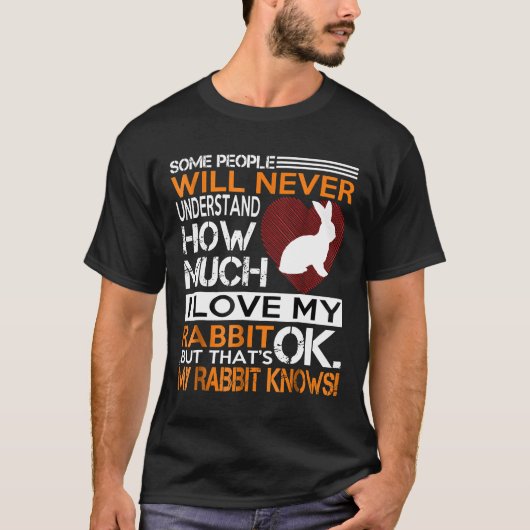 Ik hou van mijn konijn Tshirt (Voorkant)