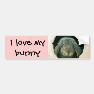 Ik hou van mijn konijntje bumpersticker