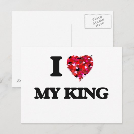 Ik hou van mijn koning briefkaart (Voorkant / Achterkant)