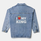 Ik hou van mijn koning  denim jacket (Achterkant)