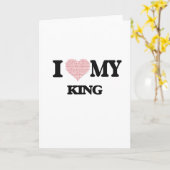 Ik hou van mijn Koning (Hart gemaakt van woorden) Kaart (Gele Bloem)