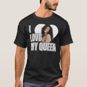 Ik hou van mijn koningin hart foto vriendje cadeau t-shirt (Voorkant)