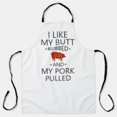 Ik hou van mijn kont en mijn varkensvlees.. schort (Voorkant)
