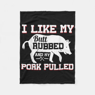 Ik hou van mijn kont gewreven grappige grillen BBQ Fleece Deken