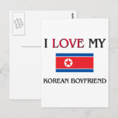 Ik hou van mijn Koreaanse vriend Briefkaart (Voorkant / Achterkant)