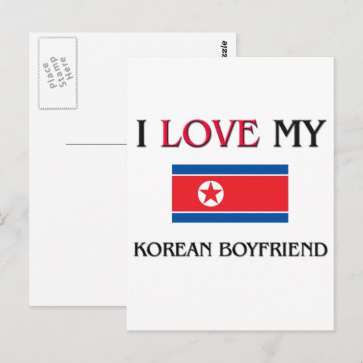 Ik hou van mijn Koreaanse vriend Briefkaart (Voorkant / Achterkant)