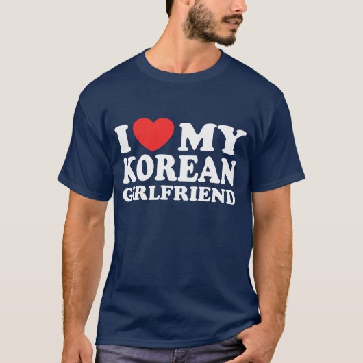 Ik hou van mijn Koreaanse Vriendin T-shirt (Voorkant)