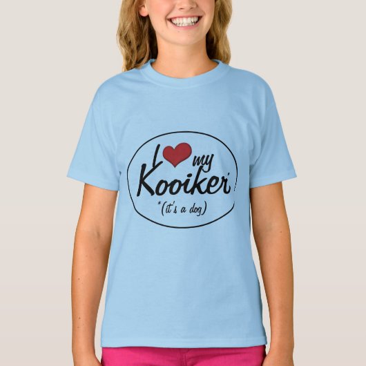 Ik hou van mijn kouiker (het is een hond) t-shirt (Voorkant)