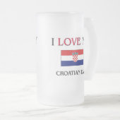 Ik hou van mijn Kroatische vader Matglas Bierpul (Voorkant rechts)