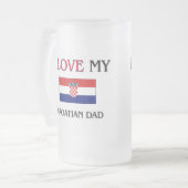 Ik hou van mijn Kroatische vader Matglas Bierpul (Voorkant links)