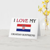 Ik hou van mijn Kroatische vriend Kaart (Gele Bloem)