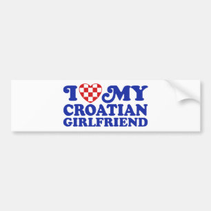 Ik hou van mijn Kroatische Vriendin Bumpersticker