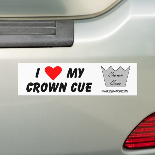 Ik hou van mijn krooncue-Bumpersticker Bumpersticker (Op auto)