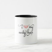 Ik hou van mijn krullende haar Mok (Midden)