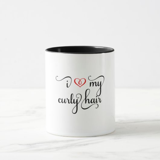 Ik hou van mijn krullende haar Mok (Midden)