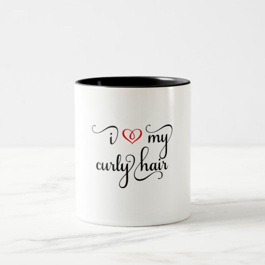 Ik hou van mijn krullende haar Mok (Center)