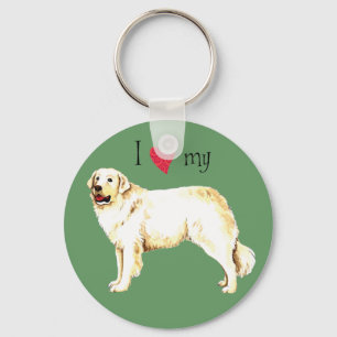 Ik hou van mijn Kuvasz Sleutelhanger
