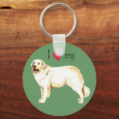 Ik hou van mijn Kuvasz Sleutelhanger (Voorkant)