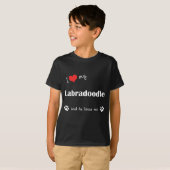 Ik hou van mijn labradoedel (mannenhond) t-shirt (Voorkant volledig)